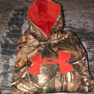 Under Armour Hoodie Camo Orange YLG